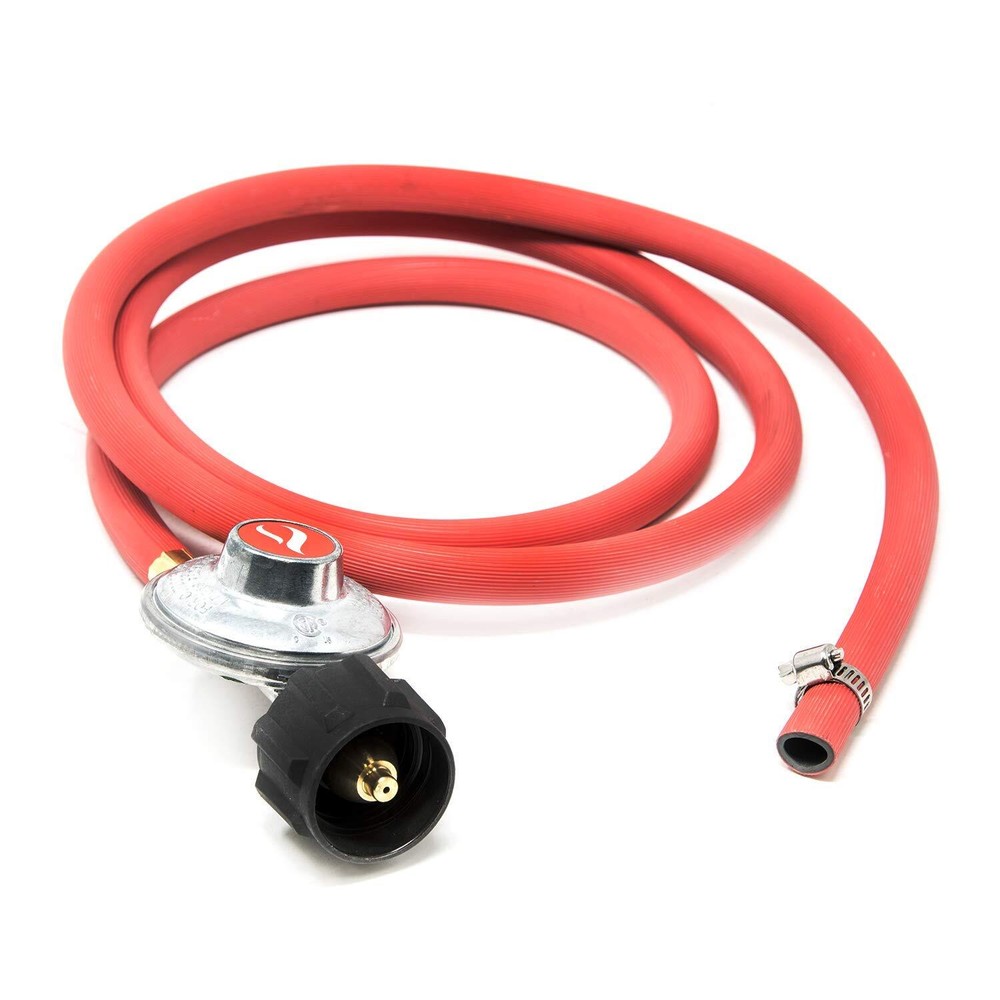 Gas One 2102 New Improved 6 ft Low Pressure Propane Regulator and Hose Connectio