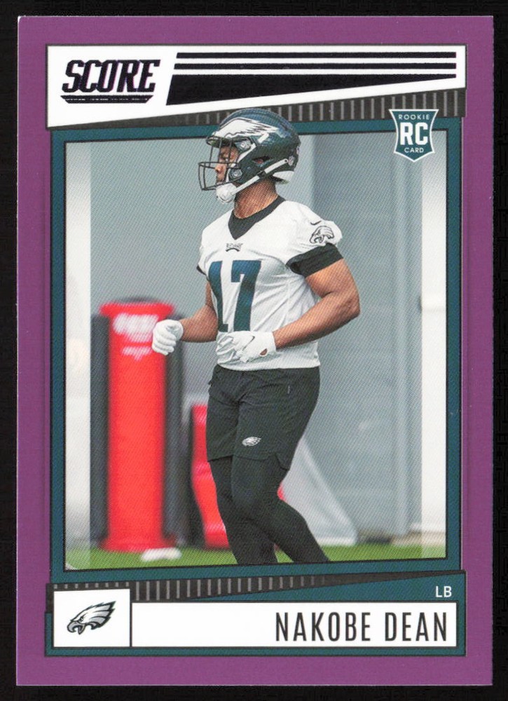 2022 Score Purple Nakobe Dean #351 Rookie Philadelphia Eagles