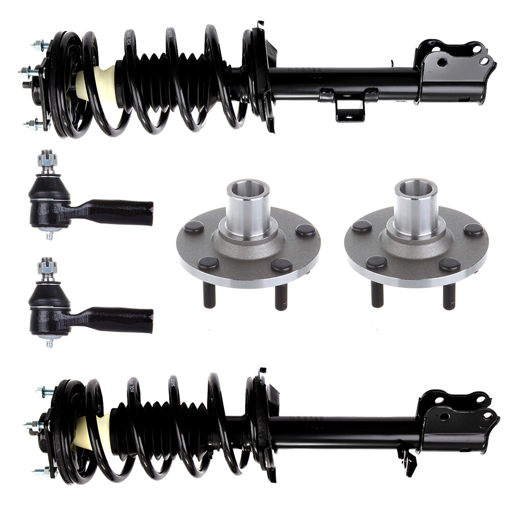 6pcs Front Suspension Kit for 2001-2009 Ford Escape - Struts Bearings Tie Rods  