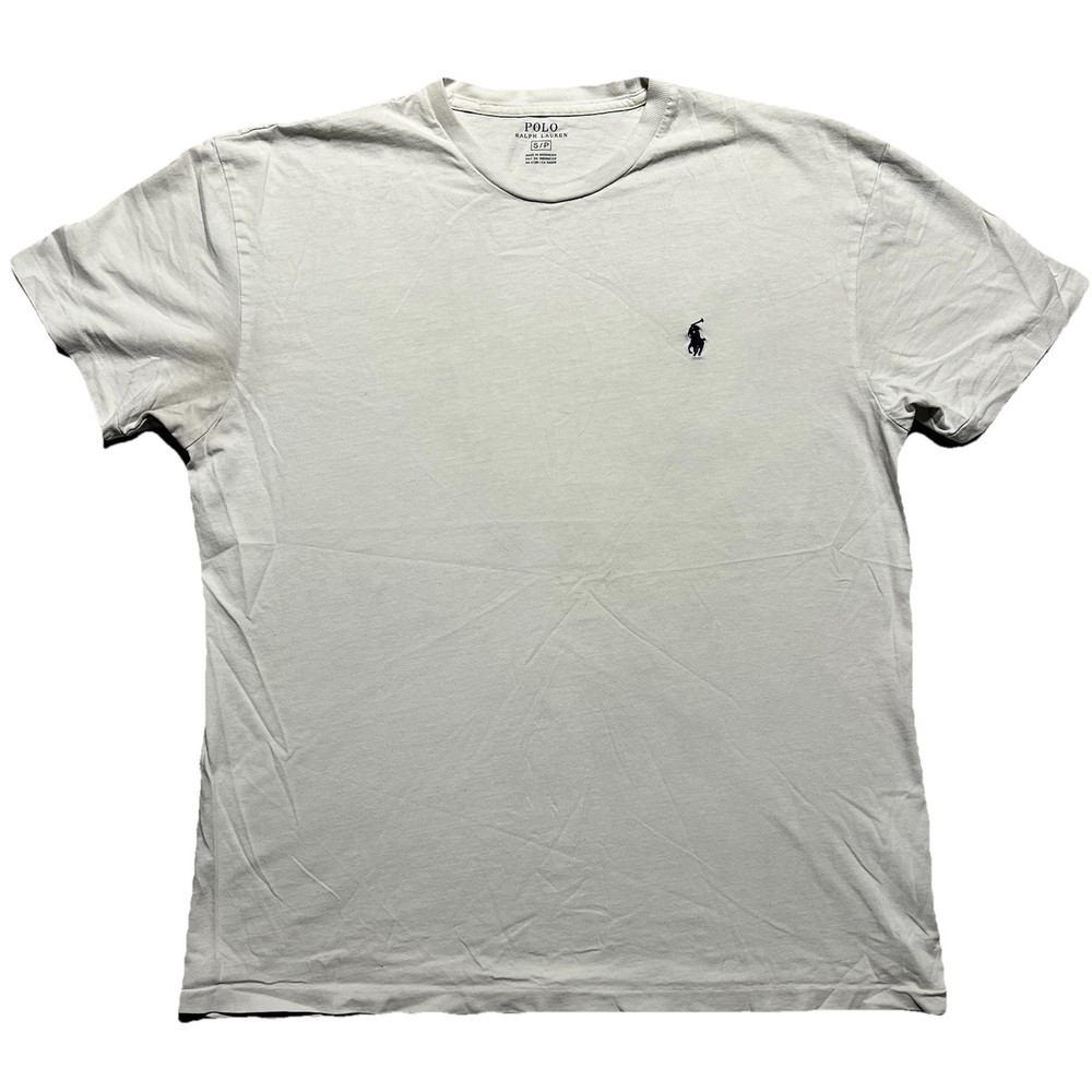 Polo Ralph Lauren Men’s T-Shirt Small White Crewneck Tee Embroidered Pony Logo