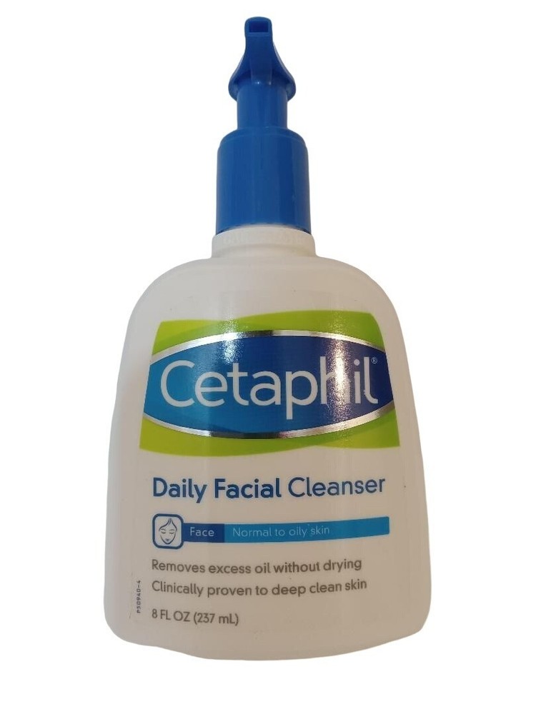 Cetaphil Daily Facial Cleanser for Normal to Oily Skin – 8 oz for Women, Men & Kids
