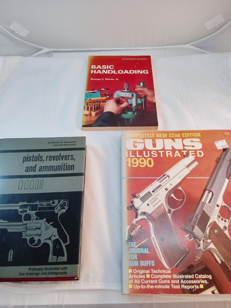 Pistols Revolvers Ammunition Book 1966  M. H. Josserand Jan Stevenson - Lot Of 3