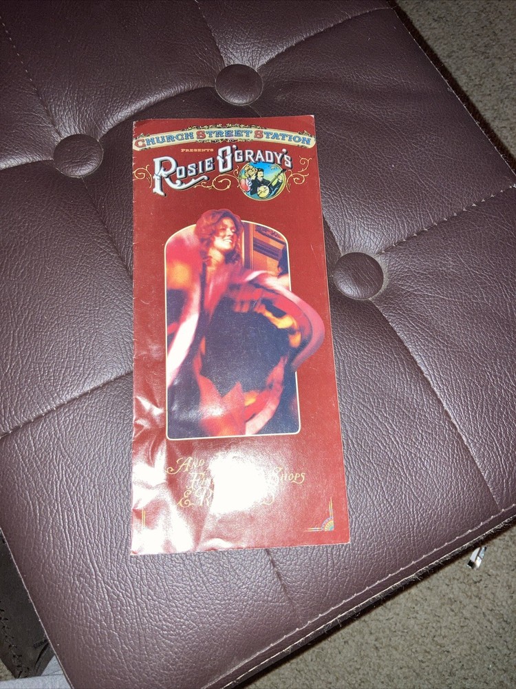 Vintage Church Street Station Rosie O'Grady's Color Brochure Downtown Orlando FL