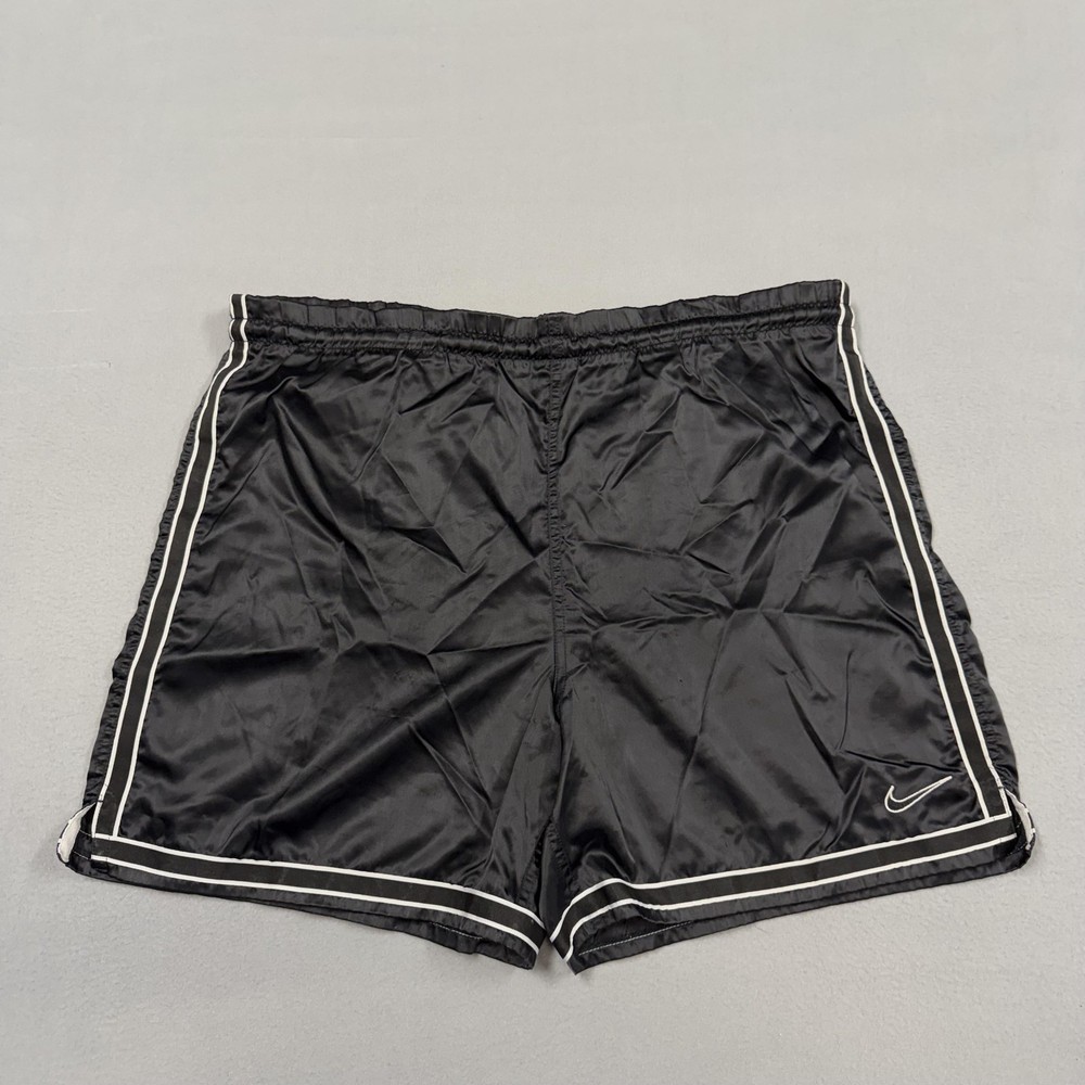 Vintage Nike Shorts Mens Large Black Satin streetwear Boxing 90s 6