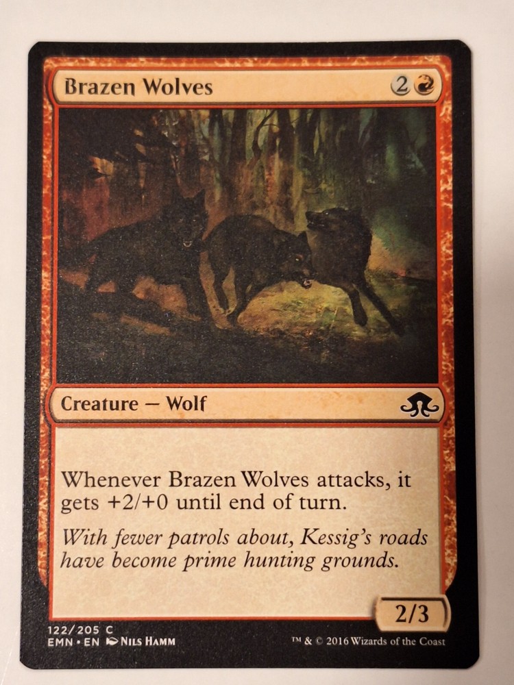 Brazen Wolves Eldritch Moon MTG Regular Edition Card  