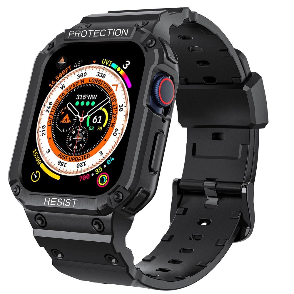 For Apple Watch SE SE2 Series 9/8/7/6/5/4/3/2/1 45/44/42mm Band with Case, Men S