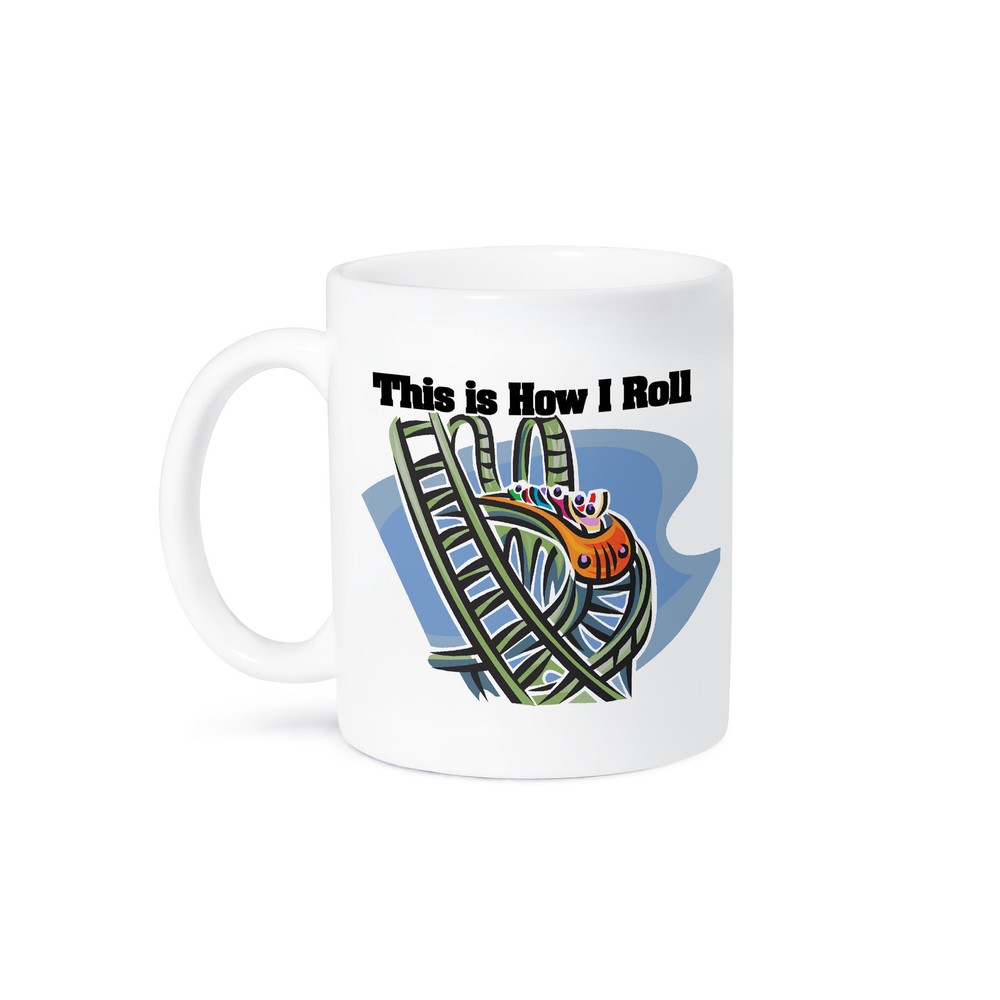 3dRose, This Is How I Roll Roller Coaster, Mug