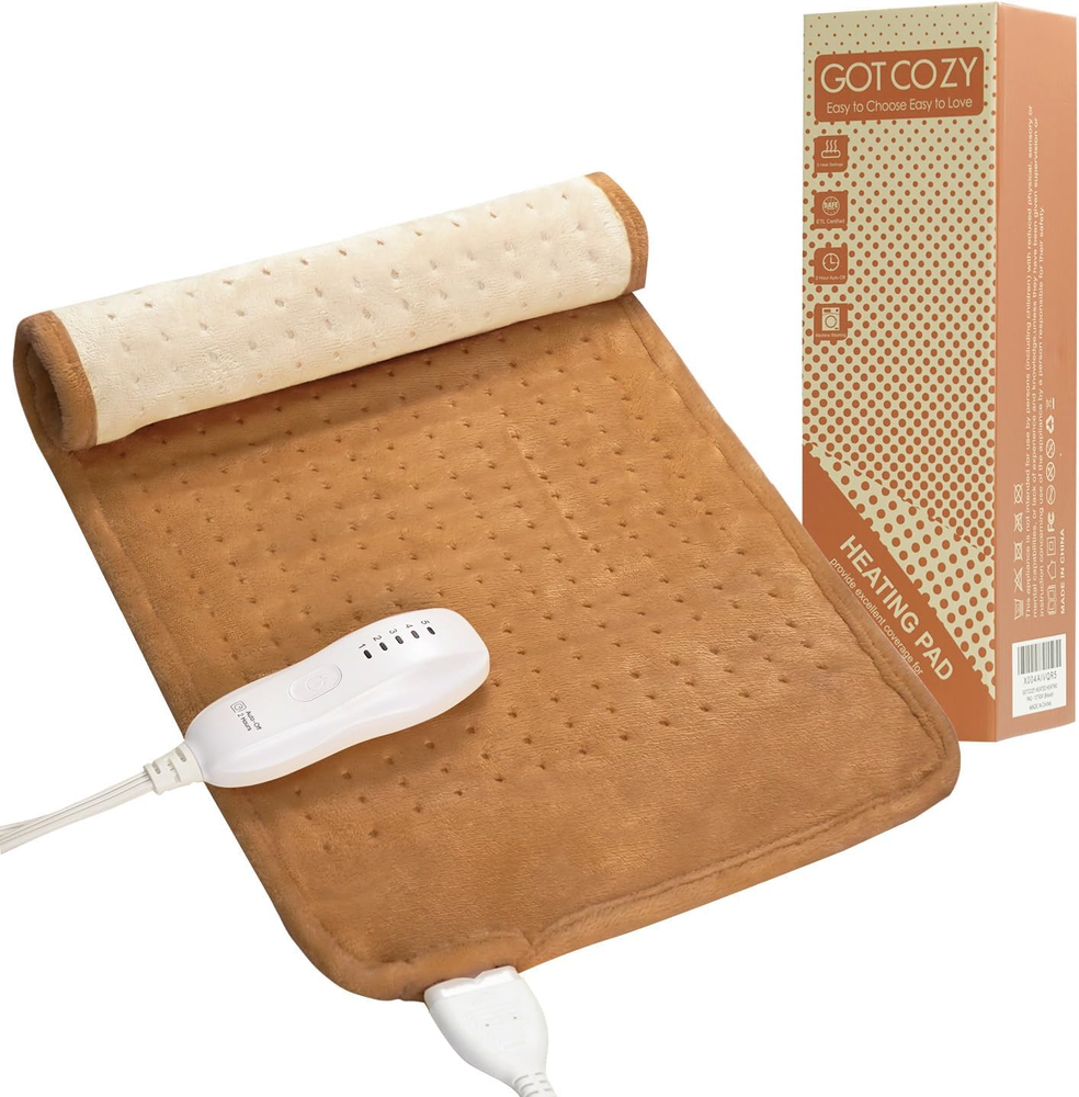 GOTCOZY Heating Pad for Back Pain Relief & Cramps,Electric Heating Pads for Neck