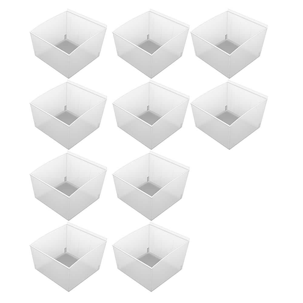 Probin Slatwall Small Clear Storage Bin(10-Pack)