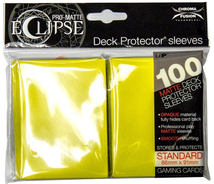 Eclipse PRO-Matte Sleeves (100ct) - Yellow Ultra Pro GAMING SUPPLY BRAND NEW