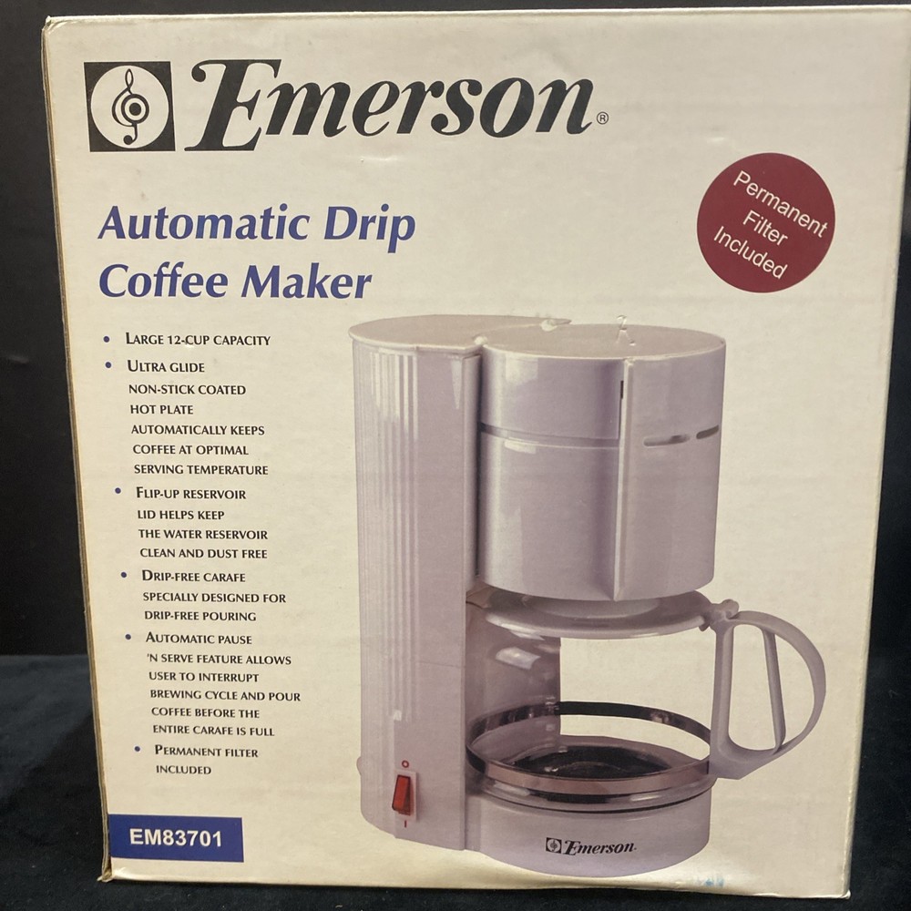 Emerson 12 Cup Automatic Drip Coffee Maker NOS UNUSED