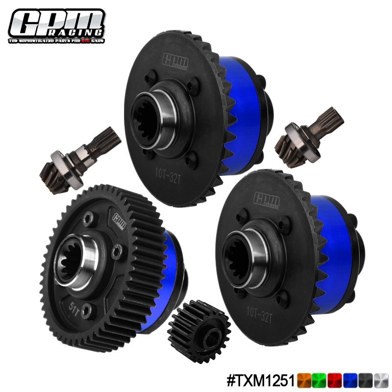 GPM Carbon Steel +7075 Alloy F+C+R Complete Diffs TRAXXAS 1/5 X-Maxx 1/6 XRT