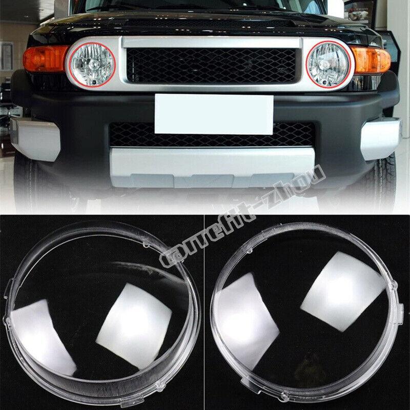 Left + Right Front Headlight Headlamp Lens Cover For Toyot@ FJ Cruiser 2007-2014