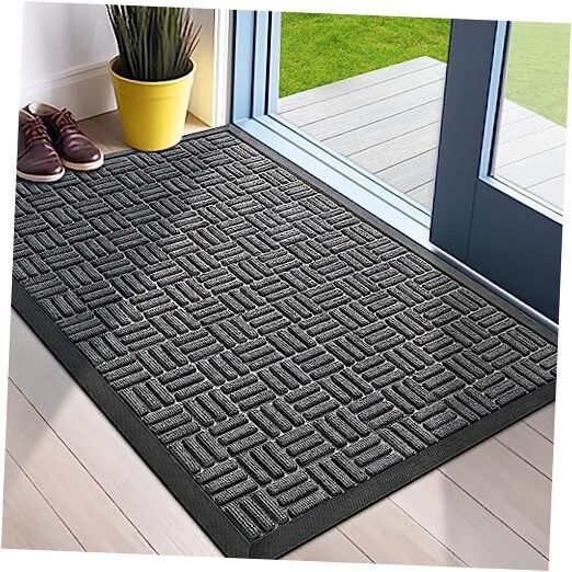 Front Door Mat, Heavy Duty Durable Welcome Mat for Outdoor Indoor, Dirt