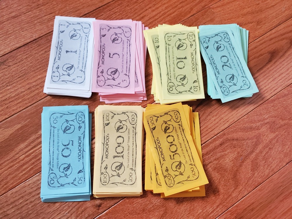 Monopoly 2003 Lord Of The Rings Trilogy Edition Replacement Monopoly Money Only