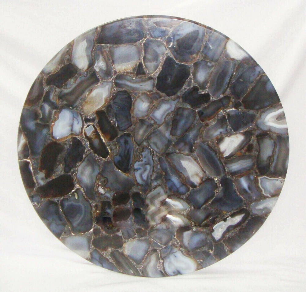 18-Inch Agate Coffee Table Top for Living Room or Entryway Furniture