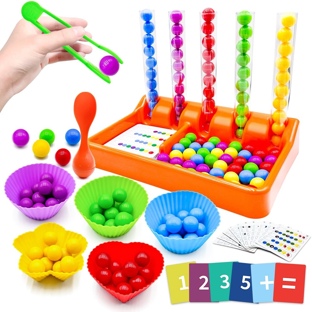 Counting and Color Sorting Toys Set, Fine Motor Skills, Preschool Learning To...