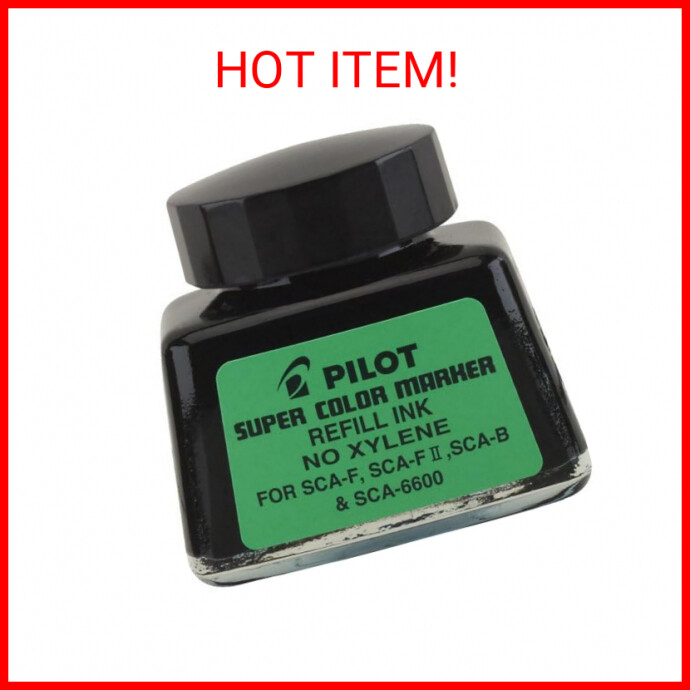 PILOT Super Color Permanent Marker Refill Ink, Xylene-Free Black Ink, 1 Ounce Bo