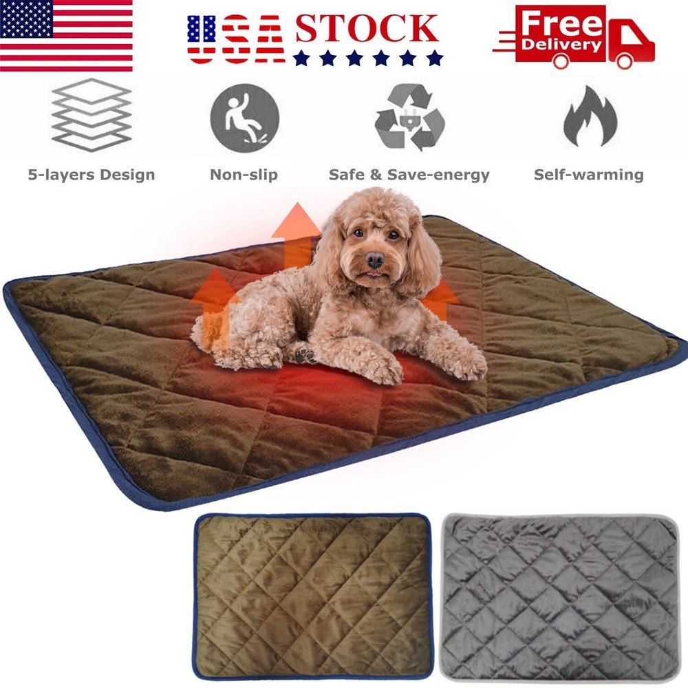 Large Thermal Pet Mat Washable Self Warming Heating Hot Pad Mat for Cat Dog Bed