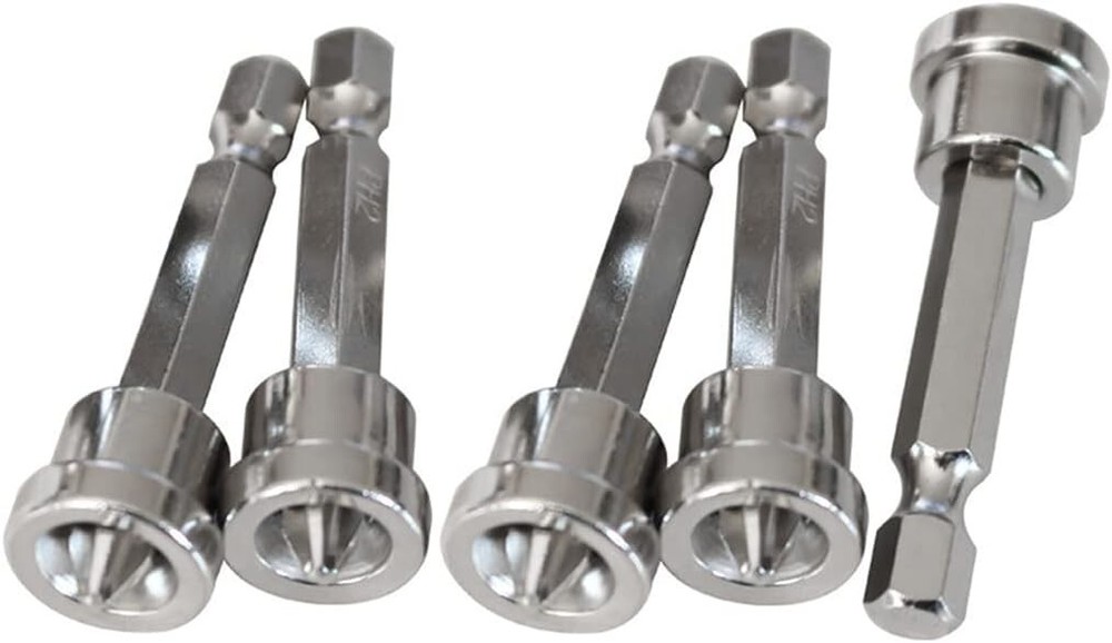 5Pcs Set Magnetic Positioning Screwdriver Bits Drywall Screw Setter PH2 Bits New