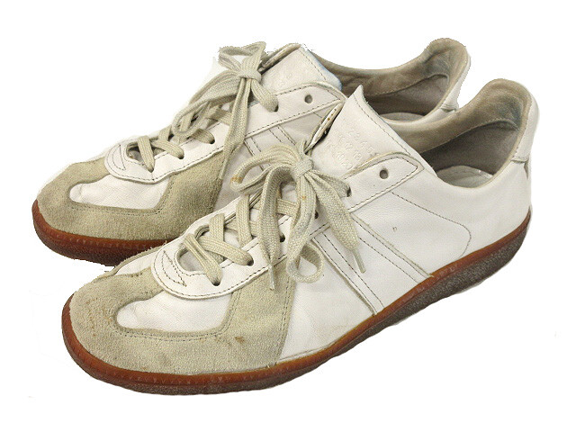 Martin Margiela German Trainer Initial Leather Sneakers White 28Cm FU537
