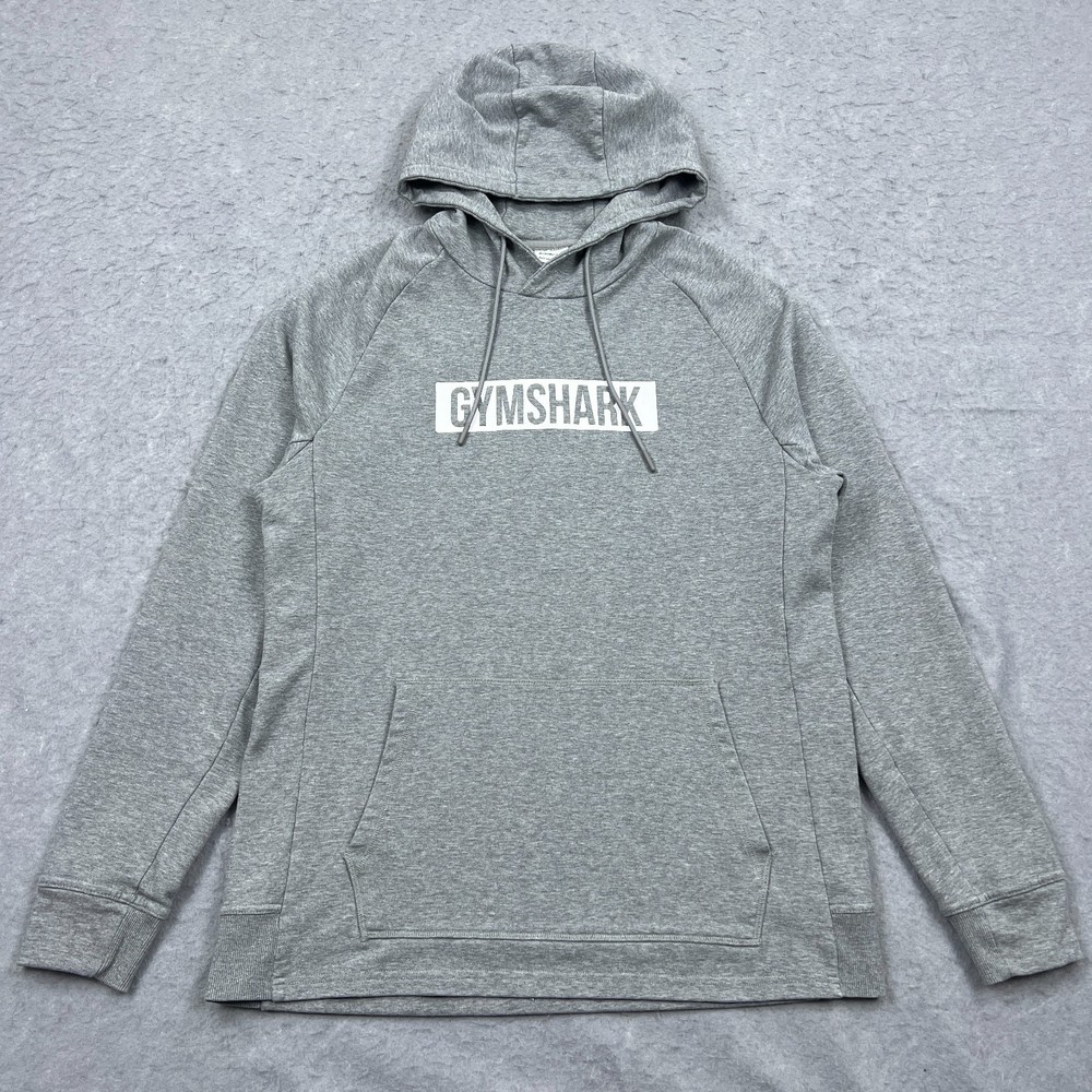Gymshark Block Hoodie Mens XL Gray Sweatshirt Gym Workout Lift Fleece Pullover