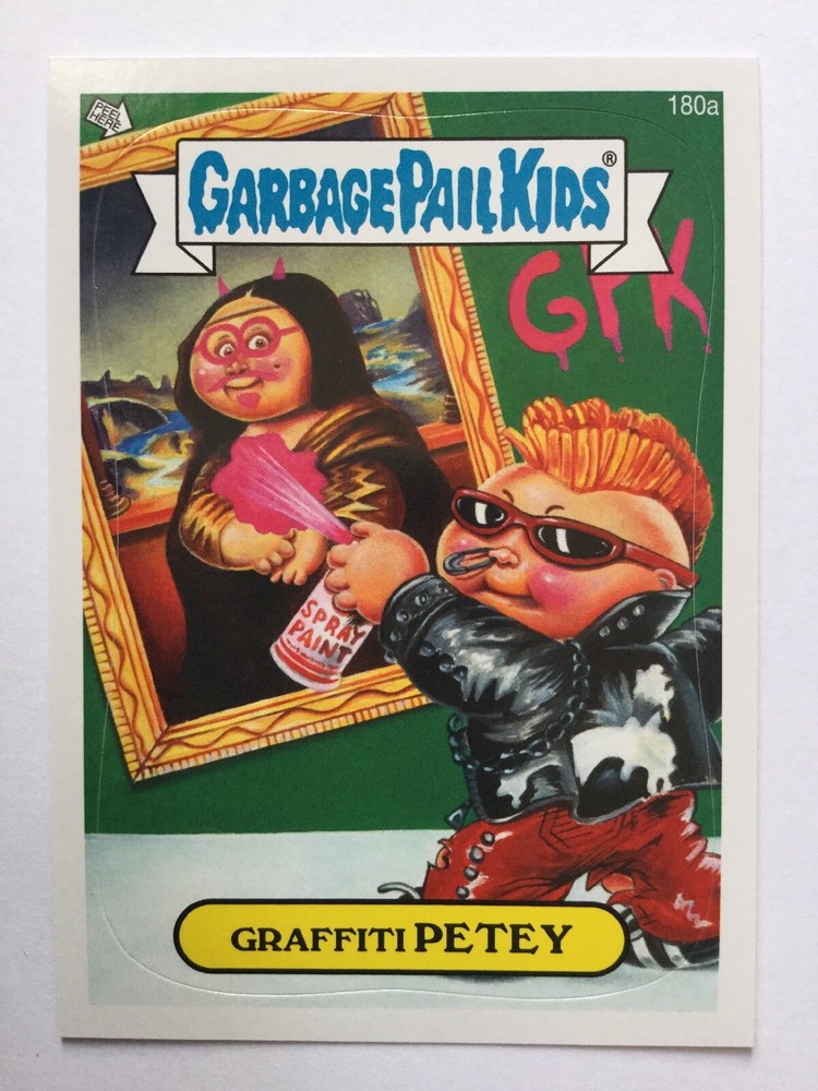 Garbage Pail Kids Series 3 Topps Sticker 180a Graffiti Petey Collectible