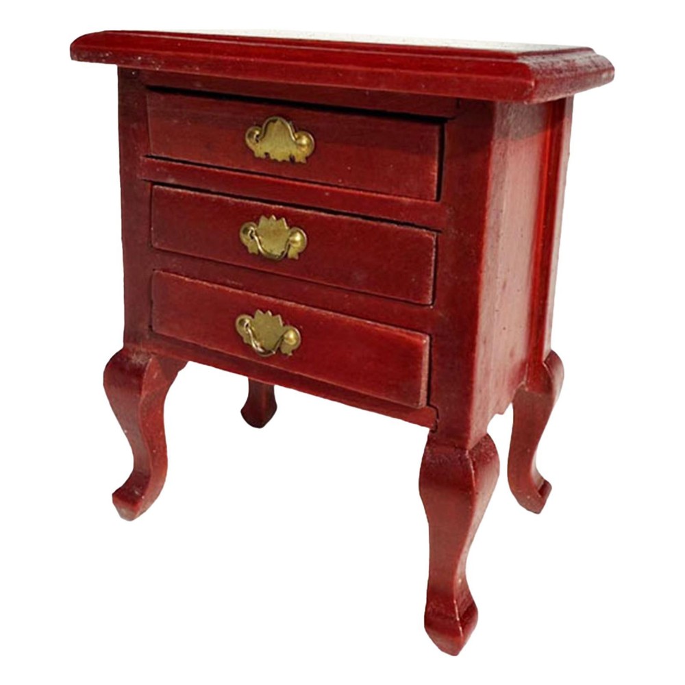 1:12 Dollhouse NightStand Mini Bedside Table with Drawer Miniature Bedside
