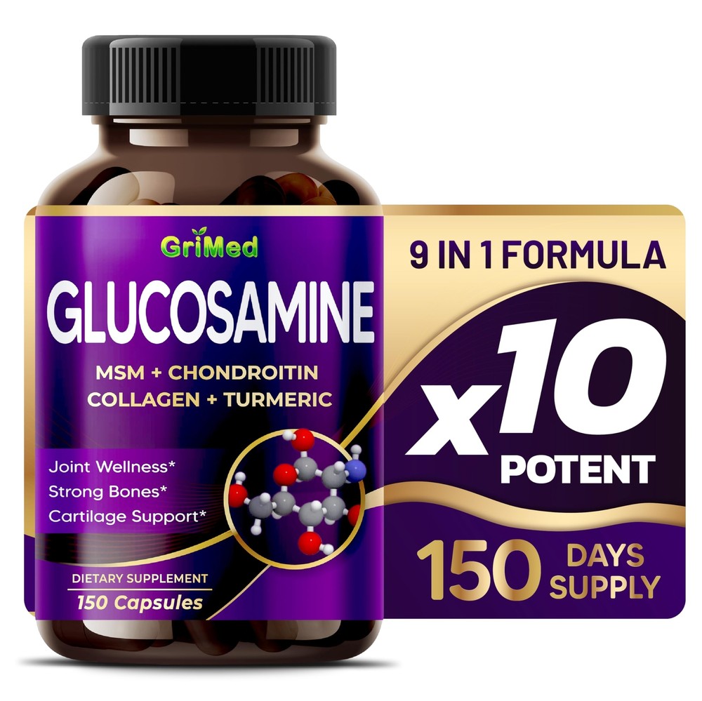 Glucosamine 12000mg - X12 Power with MSM Chondroitin Collagen Turmeric for Jo...