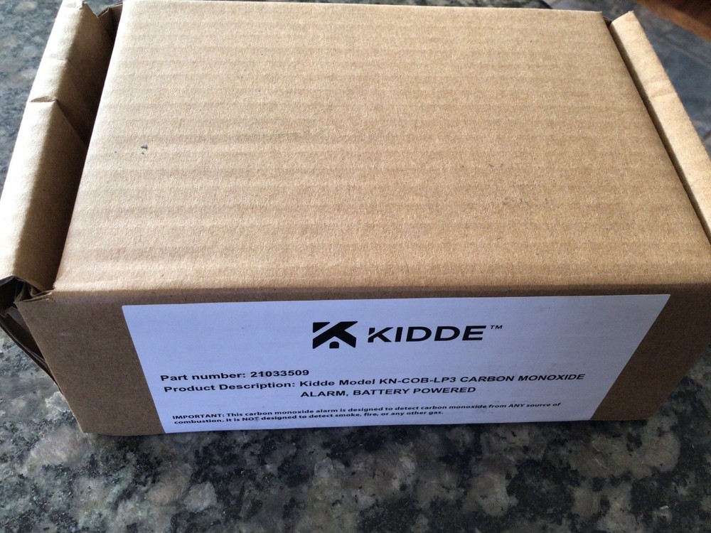 Kidde Carbon Monoxide CO Detector Alarm Battery Operated Model KN-COB-LP3