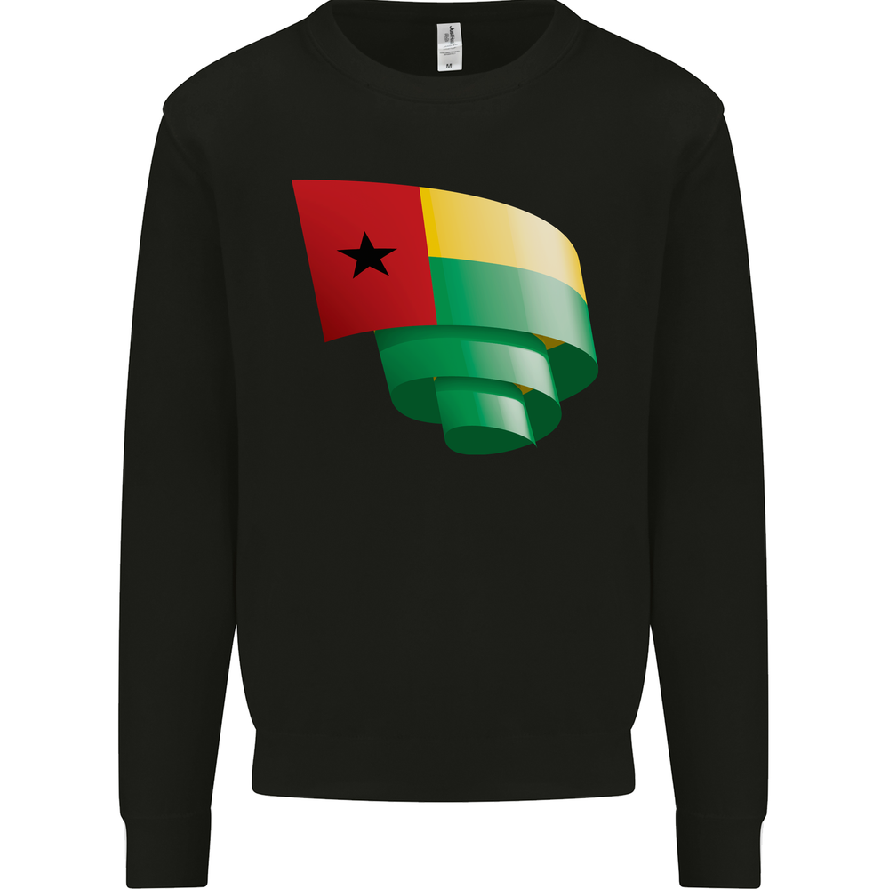 Curled Guinea-Bissau Flag Day Football Mens Sweatshirt Jumper