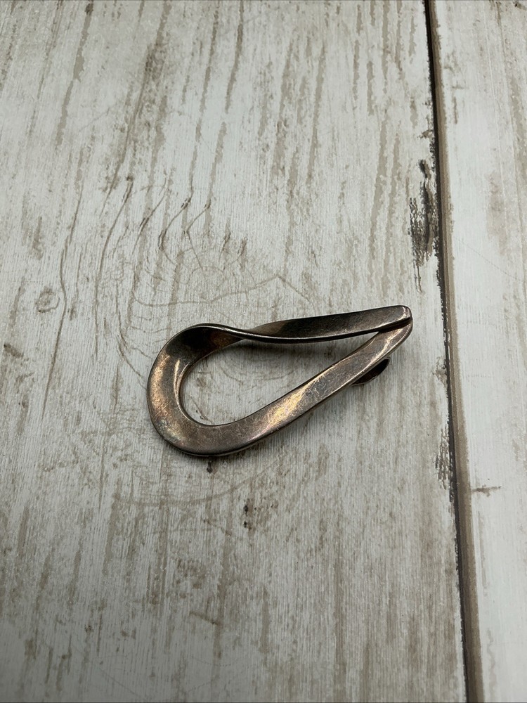 Vintage Modernist Mexico 925 Sterling Silver Mobius Twist Pendant