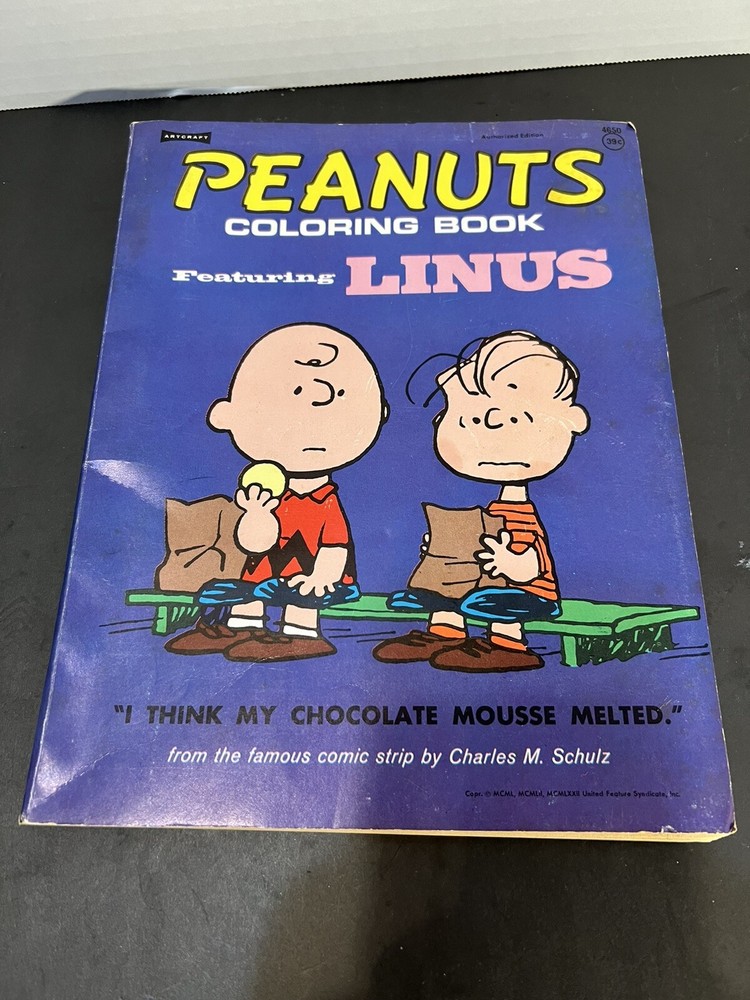 1972 Unused PEANUTS Coloring Book with LINUS Vintage Collectible
