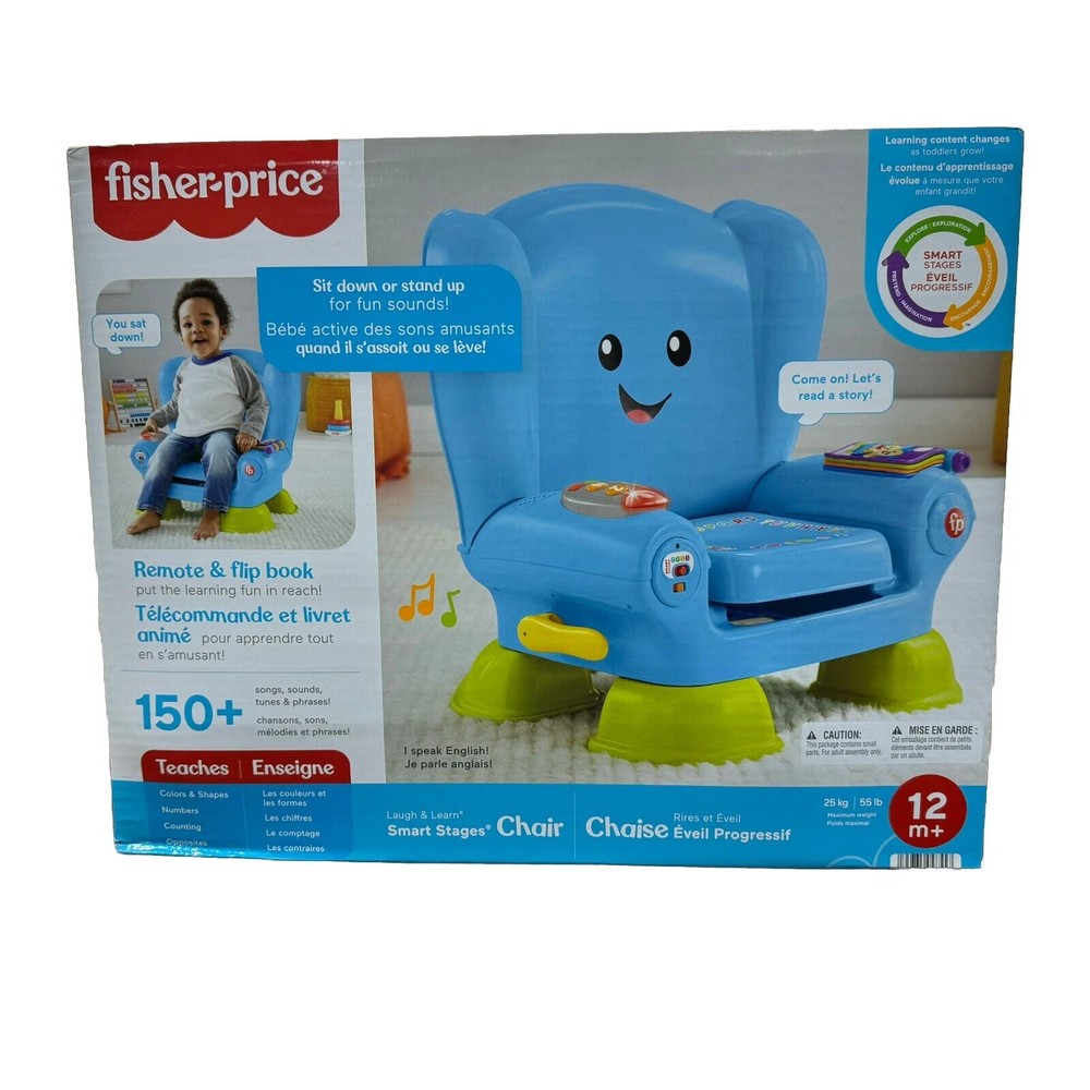 Fisher-Price Smart Stages Learning Chair Blue Educational Toy for Toddlers