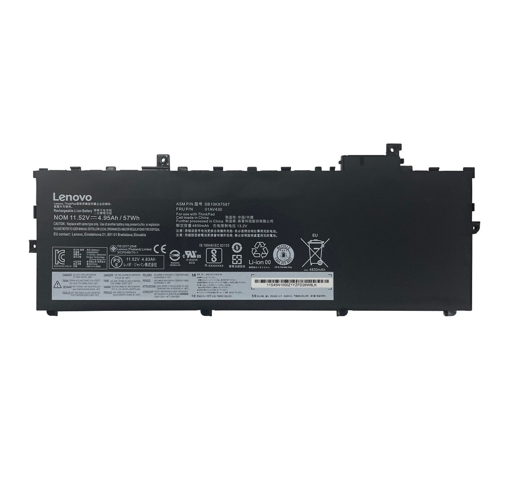 OEM 57Wh 01AV430 Battery For Lenovo Thinkpad X1 Carbon 5th 6th Gen SB10K97586