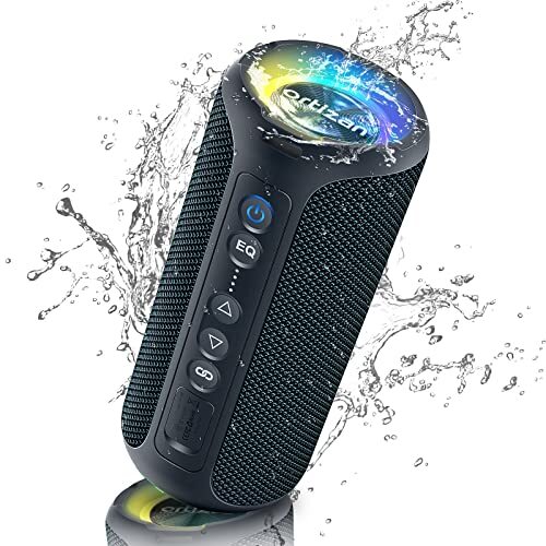 40W Bluetooth Speaker with Loud Stereo Sound, IPX7 Waterproof, Extra Bass & LED Lights