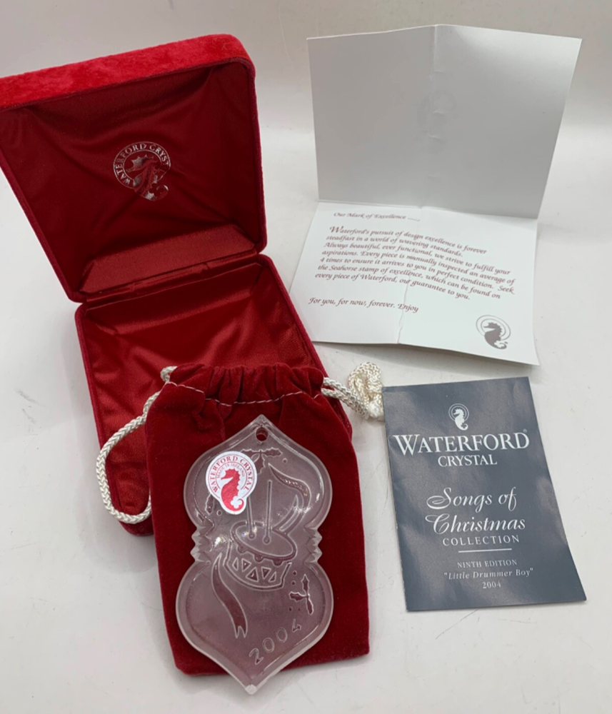Waterford Crystal Little Drummer Boy 2004 Ornament 3.5