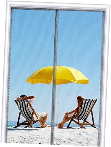 Upgraded Magnetic Screen Door with Durable Diamond Mesh Heavy Duty Curtain