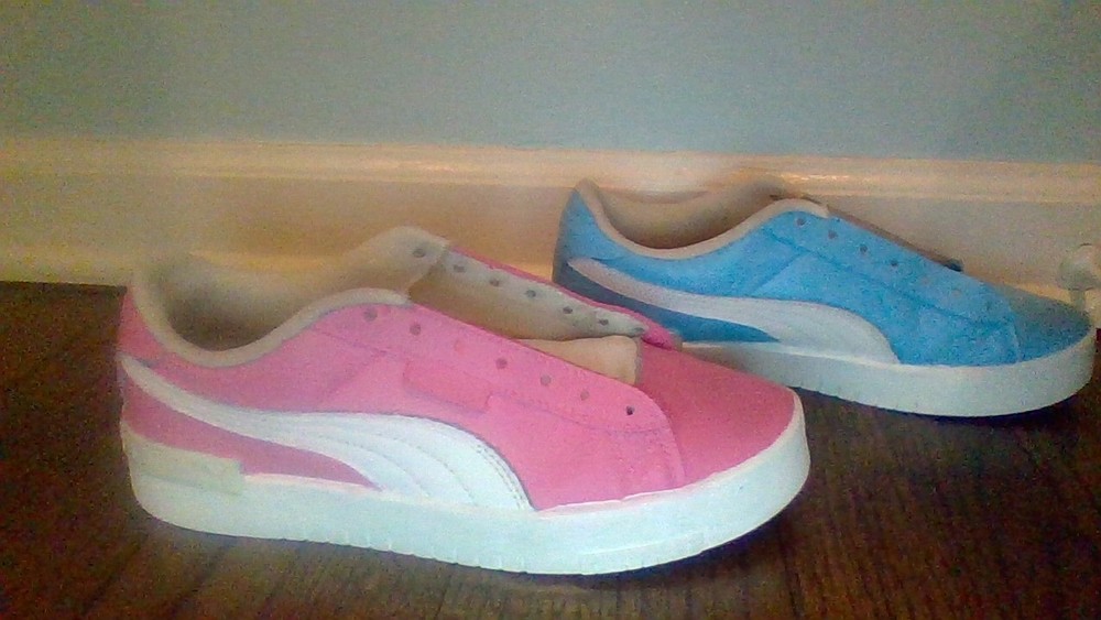 shoes women puma size 8 pink and blue