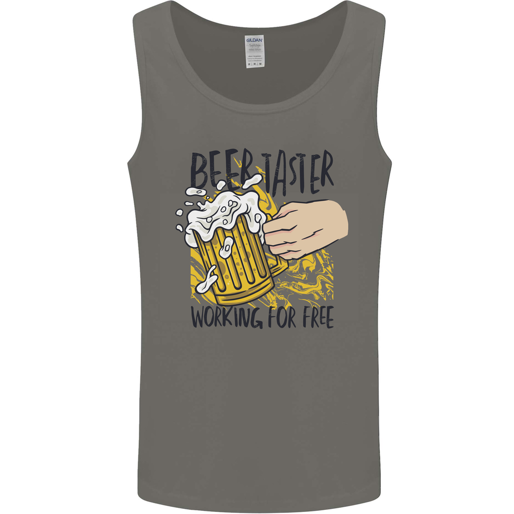 Alcohol Beer Taster Working for Free Funny Mens Vest Tank Top