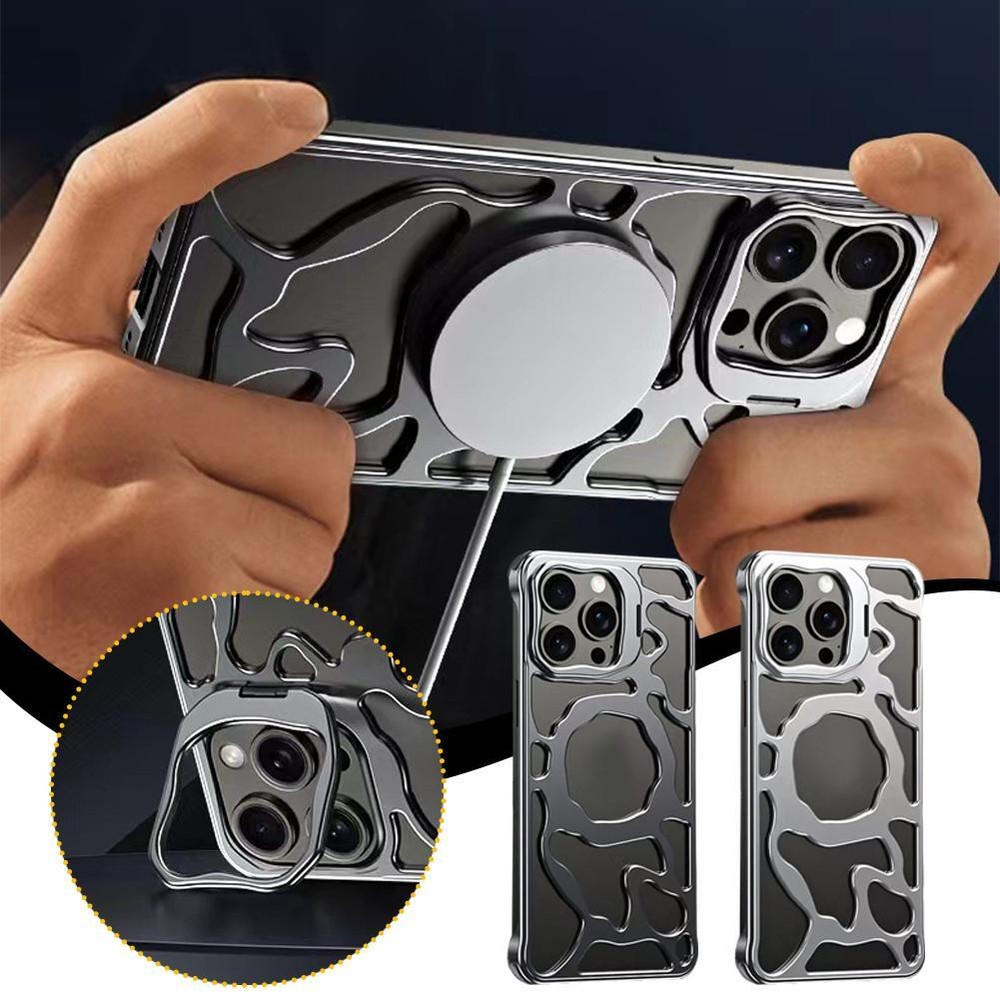 Heat Dissipating Stand Magnetic Case for IPhone 16 Pro Max Phone Case Hot H8