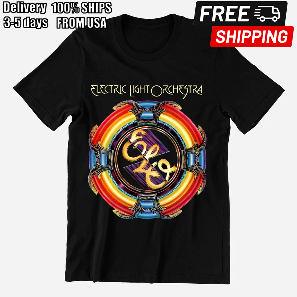 Electric Light Orchestra ELO Band Cotton Black Shirt For Unisex All Size