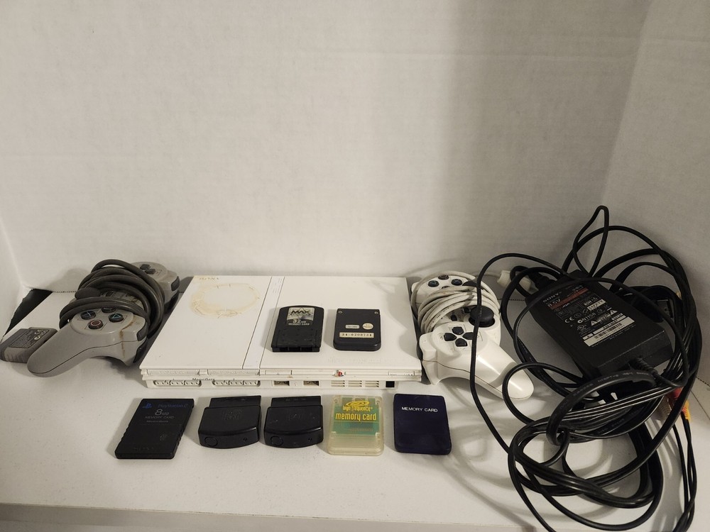 Sony PS2 Slim Ceramic White Console SCPH-79001 Tested and Working
