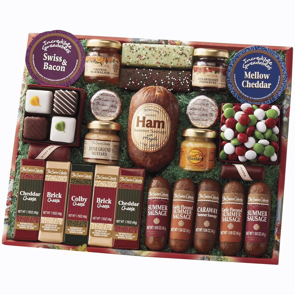 25 Holiday Favorites - Assorted Chocolates, Sausage Meats, Cheese Blocks, and Sp