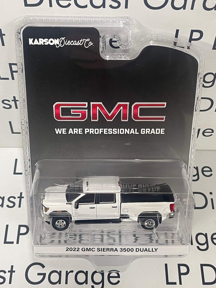 GREENLIGHT 2022 GMC Sierra 3500 Dually Truck White 1:64 Diecast Karson Exclusive