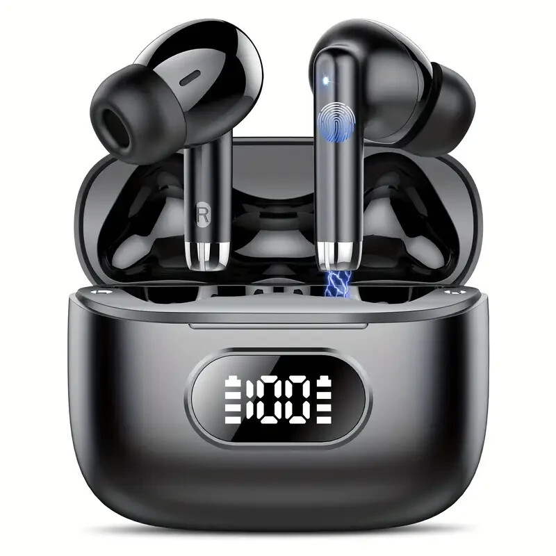 S25 Wireless Earbuds with Noise Cancelling LED Case Bass Mic Sport Bluetooth
