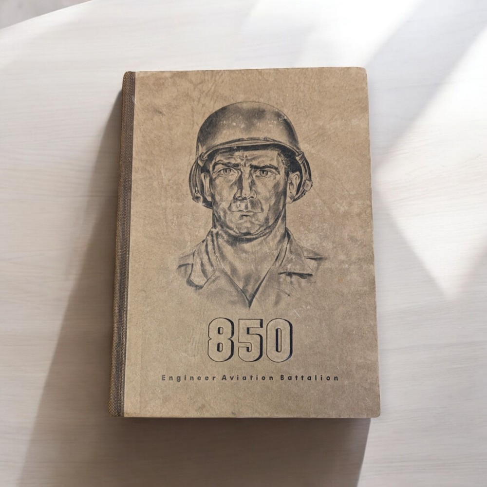 Vintage 850 Engineer Aviation Battalion Military Book Hardcover World War II