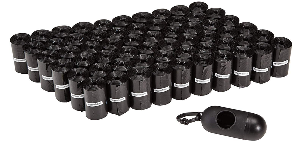 Leak Proof Dog Poop Bags - 300 Count, Unscented, Dispenser Included