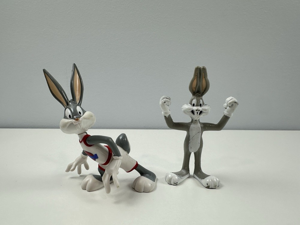 90s Vintage Bugs Bunny Space Jam PVC Figure Looney Tunes Warner Bros Collectible