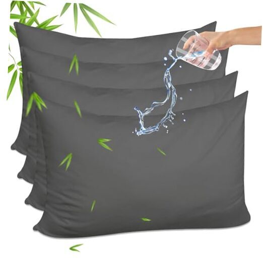 Bamboo Rayon Waterproof Pillow Protector, Queen (20